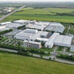 The headquarters of Schüco Polymer Technologies KG in Weißenfels, Germany